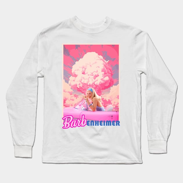 Barbie x Oppenheimer | barbenheimer Long Sleeve T-Shirt by RetroPandora